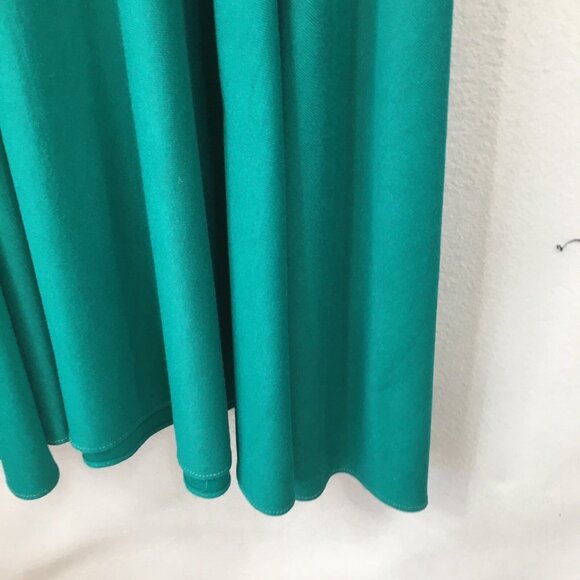 Vintage Jessica Howard By Mitchell Robbell Dress Womens 10 Green Belted Maxi 80s - Picture 12 of 16